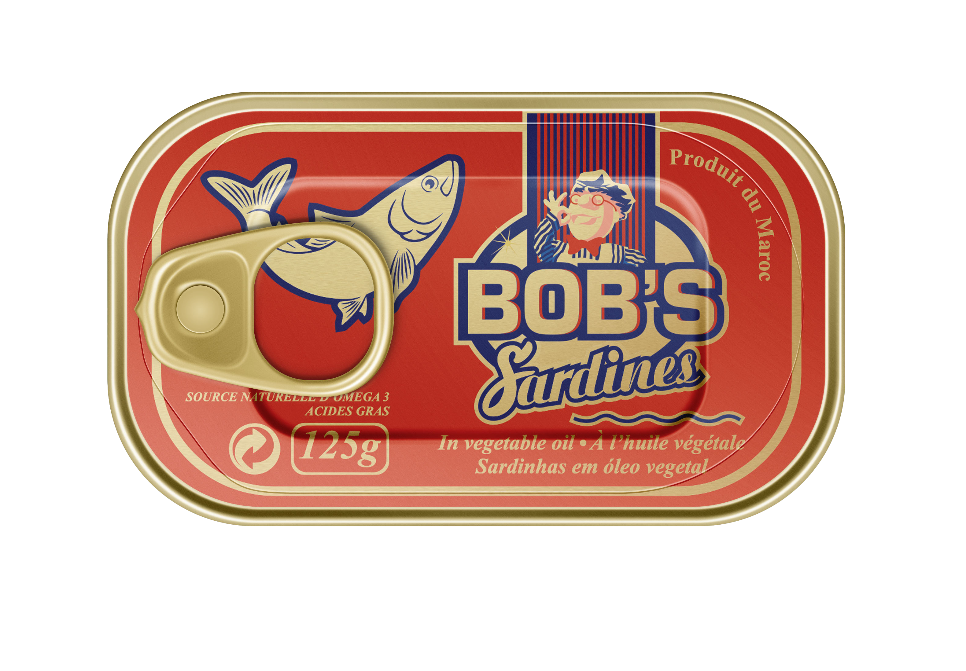 Sardine à Huile Végétale non pimentée BOB,S