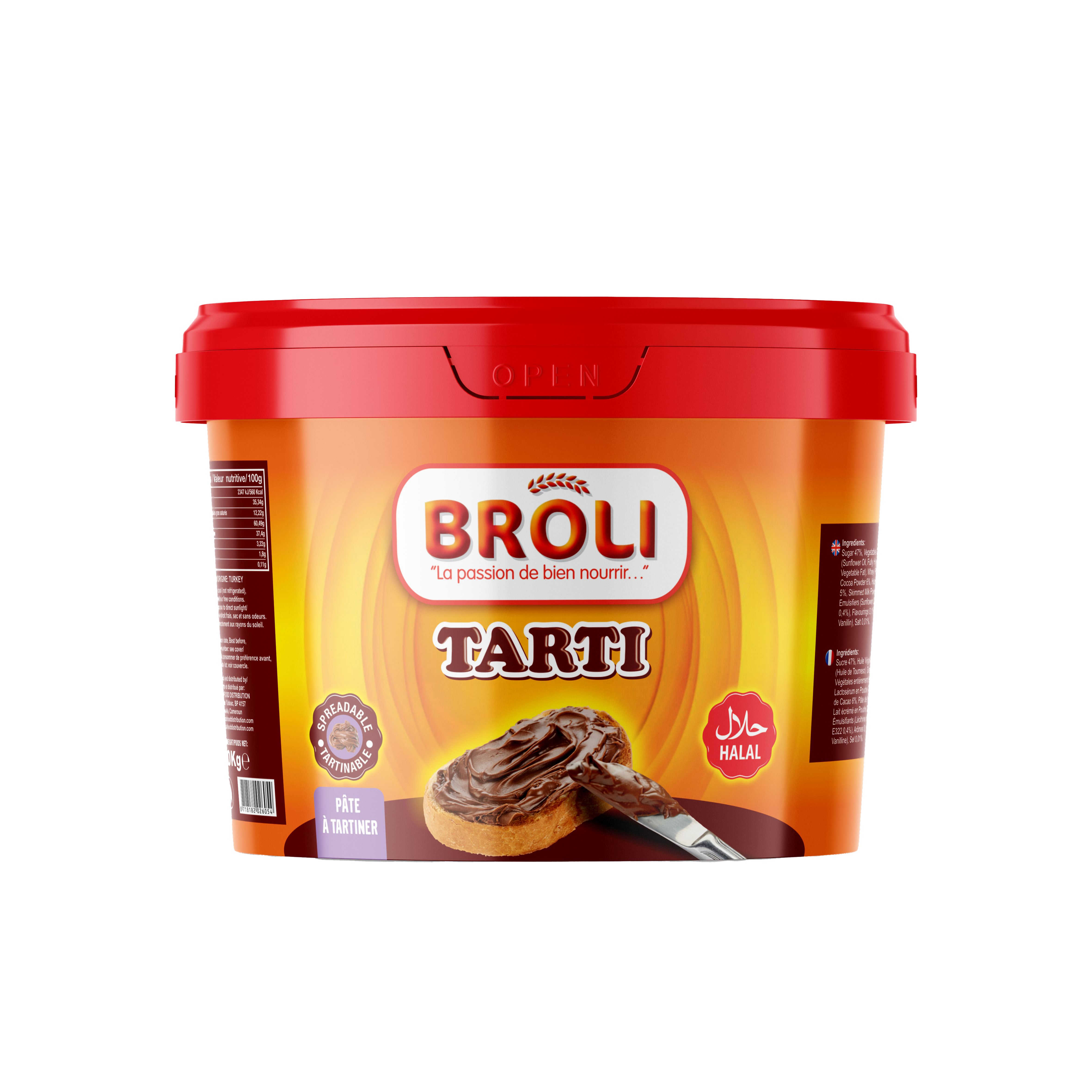 Chocolat à tartiner BROLI TARTI 10kg